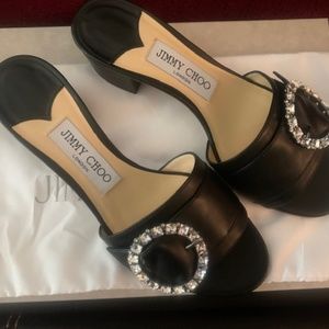 JIMMY CHOO GRANGER 35 NAPPA LEATHER SANDAL SZ  5.5